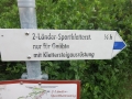 sign to the via ferrata Zweiländer Sportkletterteig Kanzelwand