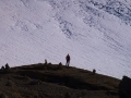 in front of the glacier